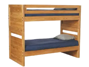 SOLID-END BUNK BED WITH ATTACHED SIDE LADDER