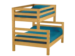 LADDER-END TWIN OVER FULL BUNK BED