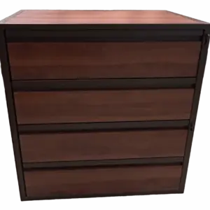 STEEL FOUR DRAWER CHEST WITH DOUBLE LOCKING HASP