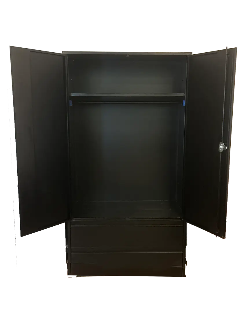 EXTRA LARGE DOUBLE DOOR WARDROBE WITH TWO DRAWERS