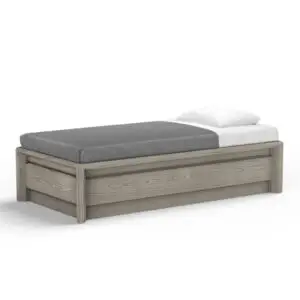 Jess Behavioral Molded Wood Grain Bed & Nightstand