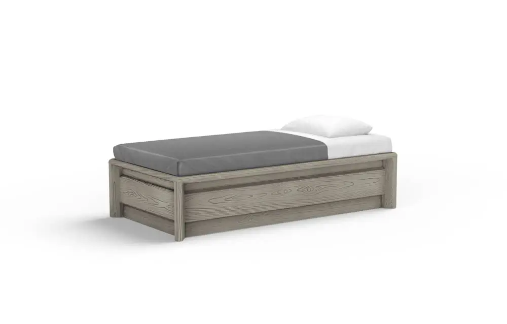 Jess Behavioral Molded Wood Grain Bed & Nightstand