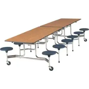 Jess Steel Mobile Stool Table
